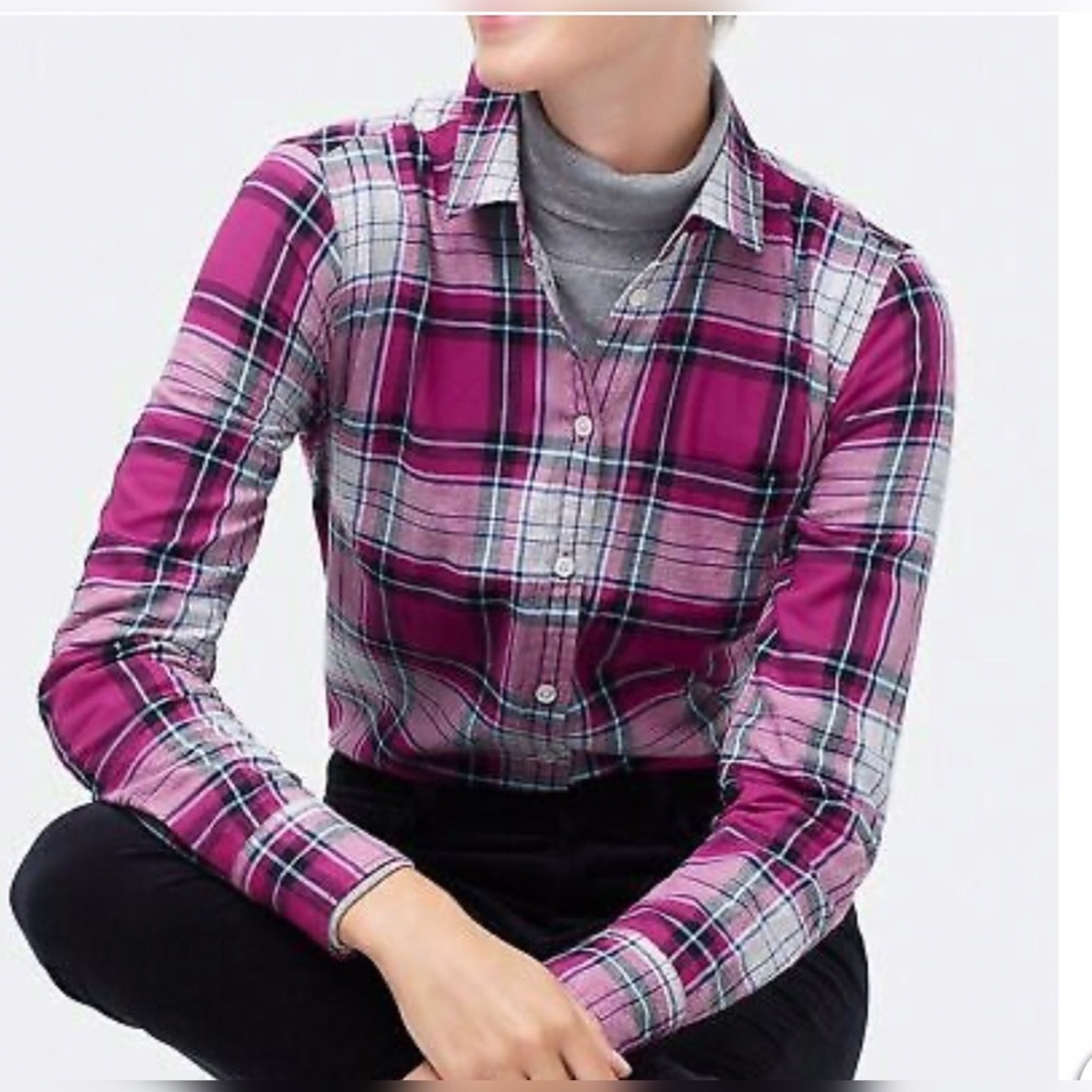 J Crew plaid flannel shirt - Picture 2 of 8